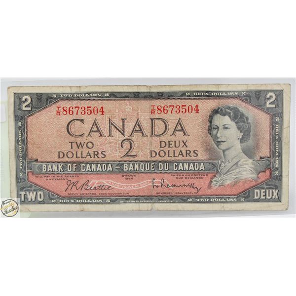 1954 CANADIAN 2.00 BILL