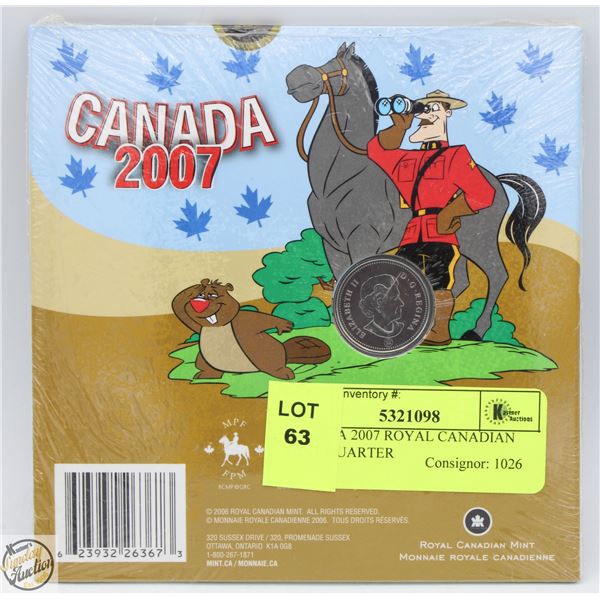 CANADA 2007 ROYAL CANADIAN MINT QUARTER