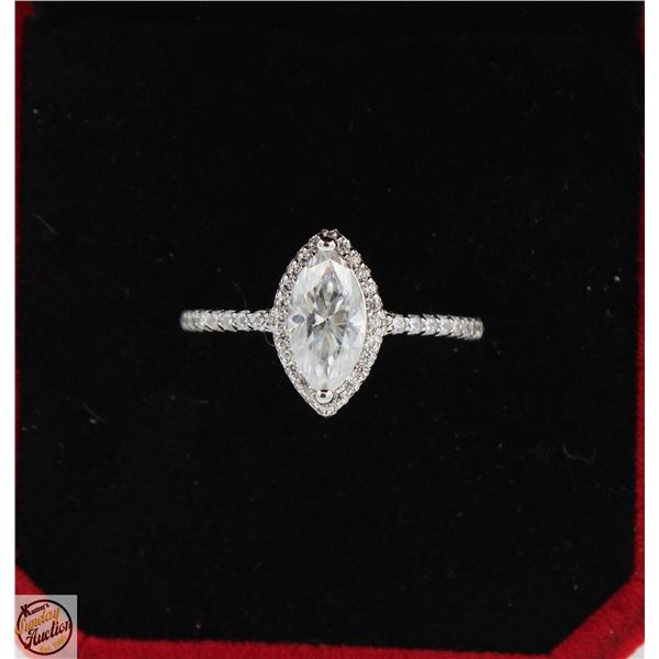 #2553-1.00 CT GRA CERTIFIED MARQUISE CUT MOISSANIT