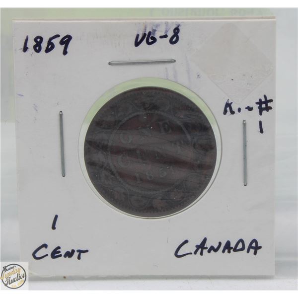CDN CENT COIN COLLECTION 1859