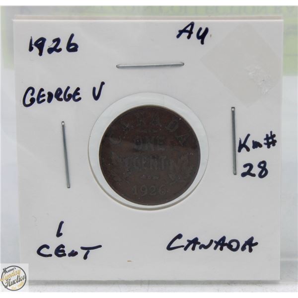 CDN CENT COIN COLLECTION 1926