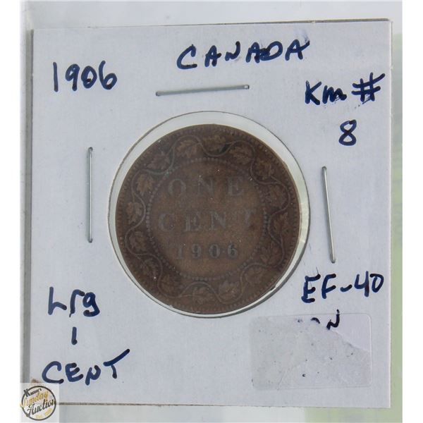 CDN CENT COIN COLLECTION DESIRABLE 1906