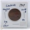 Image 2 : CDN CENT COIN COLLECTION DESIRABLE 1907