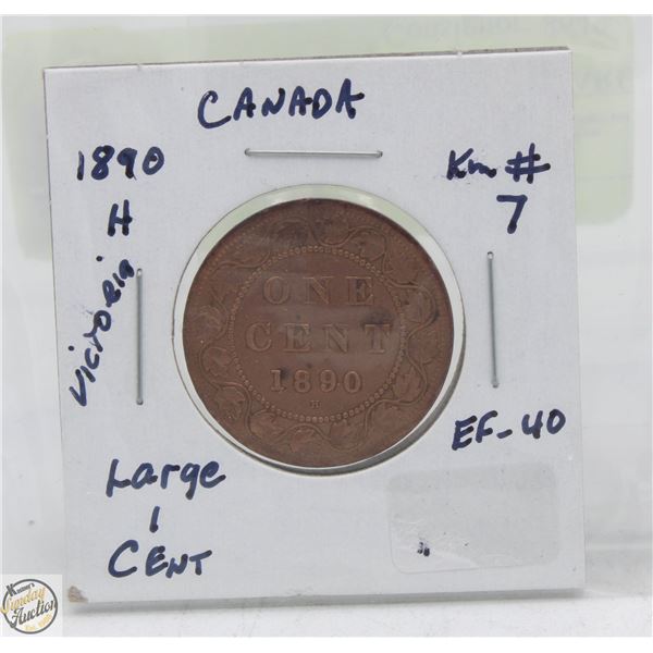 CDN CENT COIN COLLECTION 1890 H