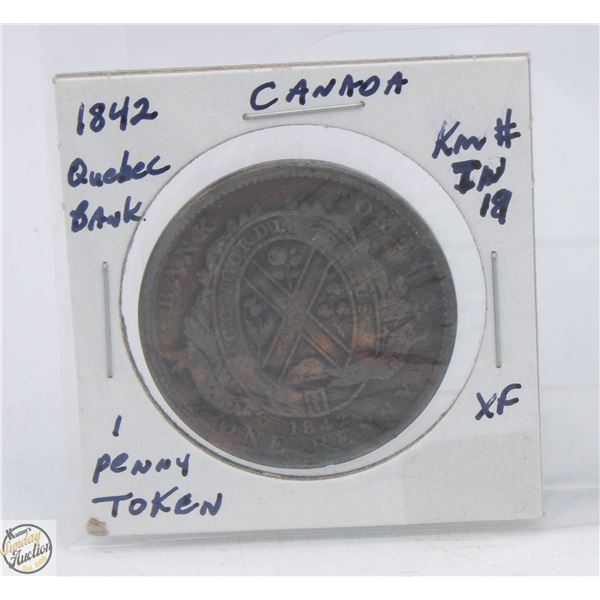 CDN COLLECTION 1842 QUEBEC PENNY TOKEN