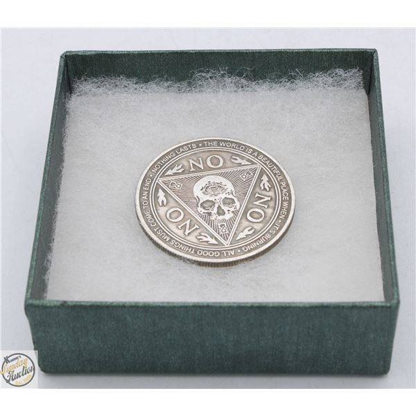 YES/NO DECISION MAKING COLLECTABLE SKULL COIN