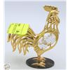 Image 1 : VINTAGE CRYSTAL MILLENNIUM ROOSTER, 24K GOLD
