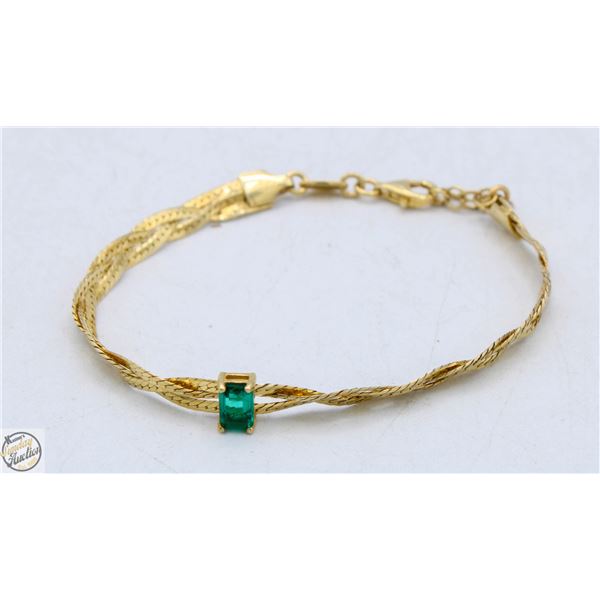 LADIES SILVER 925 ITALY GOLD PLATED BRACELET