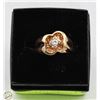 Image 1 : 10KT YELLOW GOLD BRILLIANT CUT DIAMOND RING