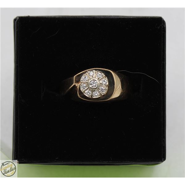10KT YELLOW AND WHITE CUSTOM DIAMOND RING
