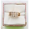 Image 2 : 14KT YELLOW-WHITE GOLD LADIES DIAMOND RING SIZE 6