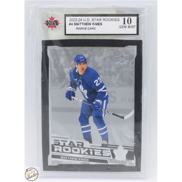 MATTHEW KNIES ROOKIE KSA 10 GEM GRADED