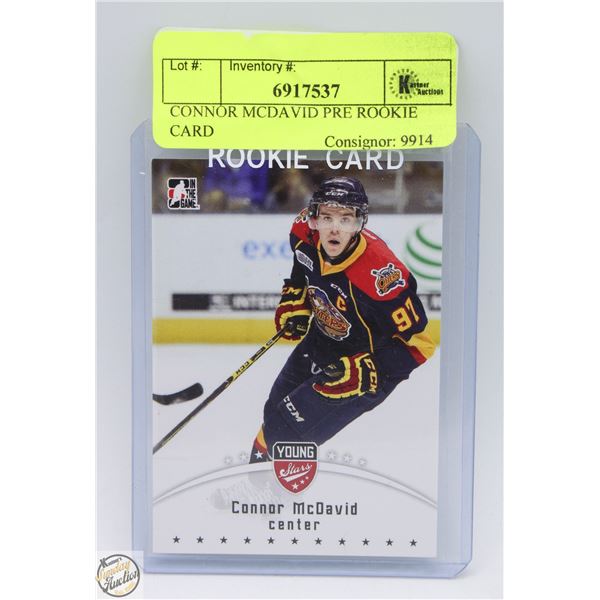 CONNOR MCDAVID PRE ROOKIE CARD