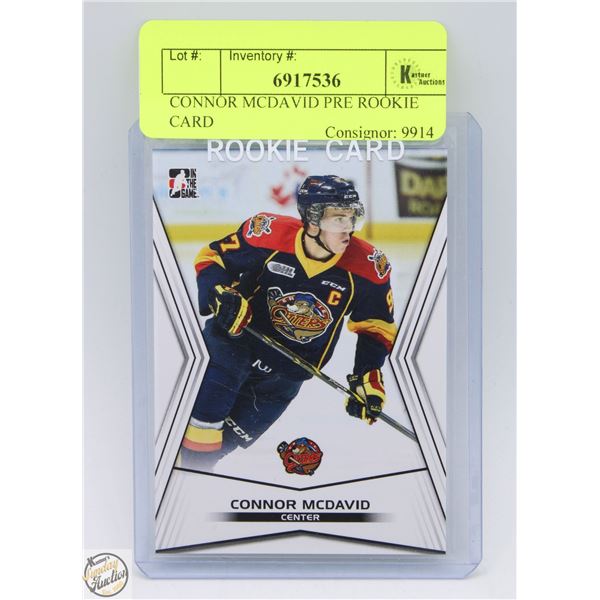 CONNOR MCDAVID PRE ROOKIE CARD