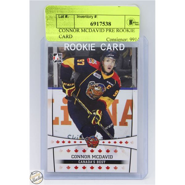 CONNOR MCDAVID PRE ROOKIE CARD