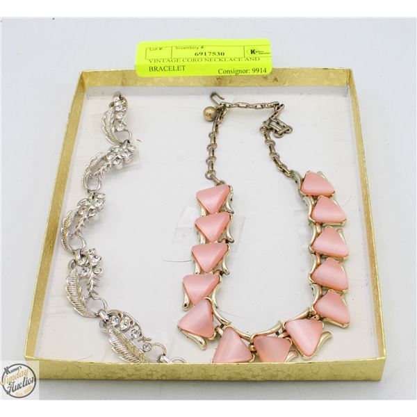 VINTAGE CORO NECKLACE AND BRACELET