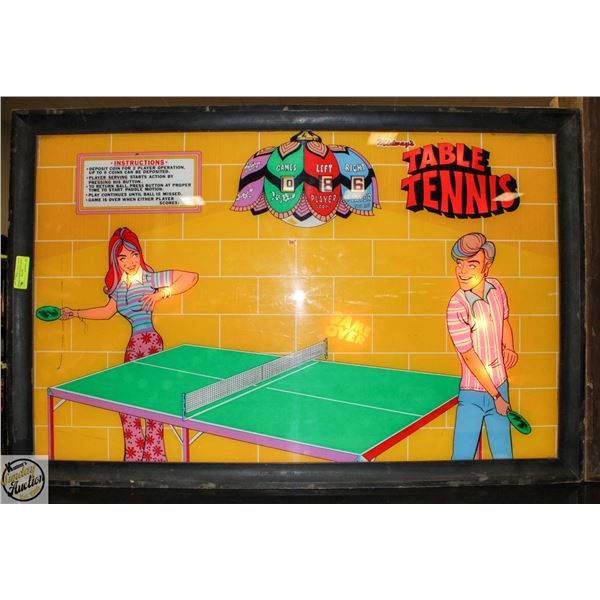LARGE ANTIQUE MIDWAY'S SCORE BOARD "TABLE TENNIS