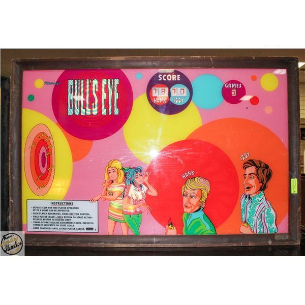 LARGE ANTIQUE MIDWAY'S SCORE BOARD "BULLS EYE"
