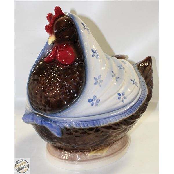 MADE IN CANADA BROWN HEN SOUP TOUREEN WITH LADEL