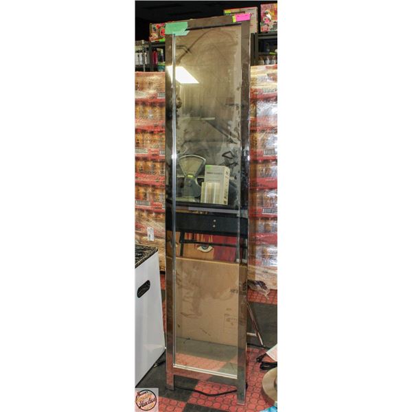 GLASS BEZELED STANDING MIRROR