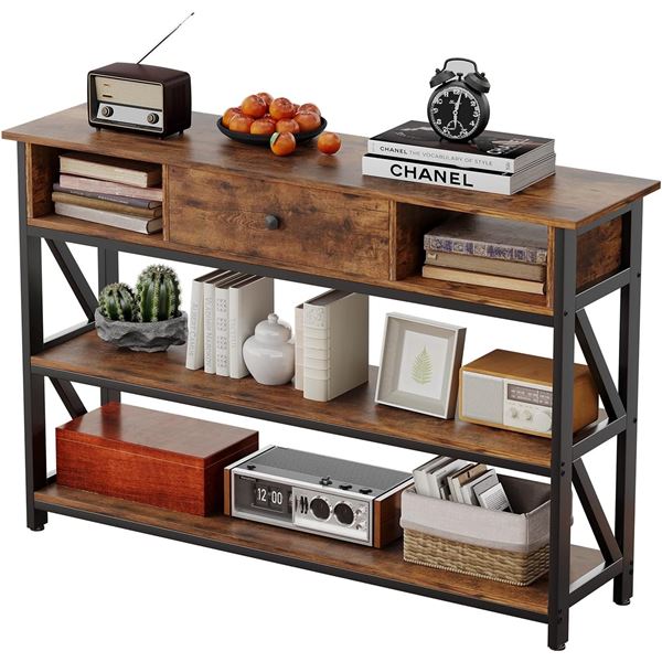 NEW ASSEMBLED MEXIN CONSOLE RUSTIC BROWN 47" LONG
