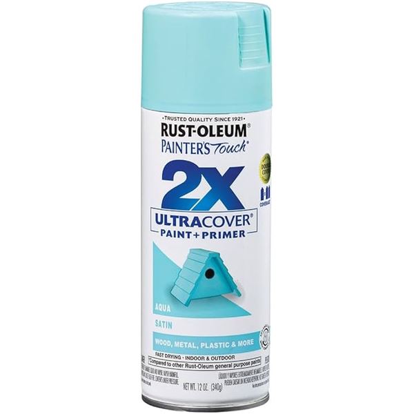 3 NEW RUST-OLEUM PAINTER'S TOUCH SATIN AQUA 2X