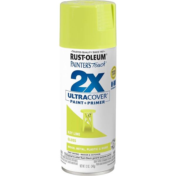 3 NEW RUST-OLEUM PAINTER'S TOUCH GLOSS KEYLIME 2X