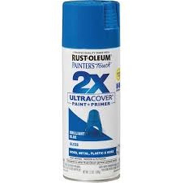 NEW 3 X 340G RUST-OLEUM PAINT + PRIMER BRILLANT BL