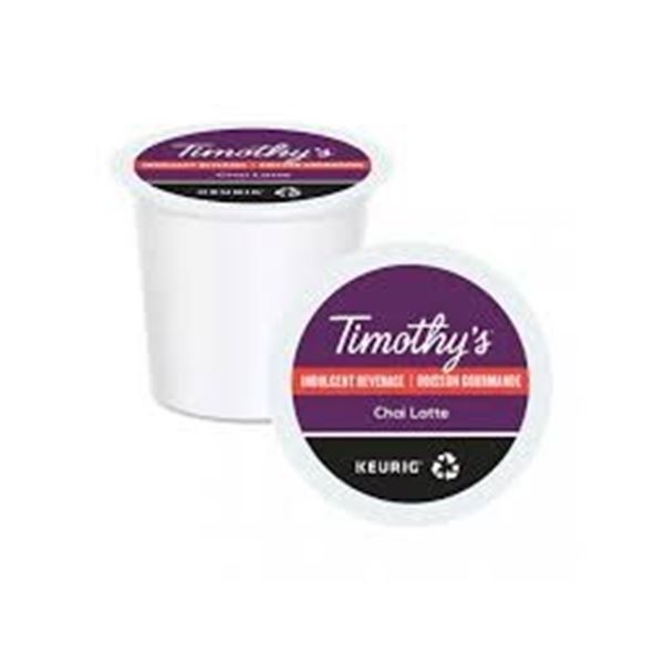 NEW 96 X 14G TIMOTHYS WORLD COFFEE CHAI LATTE