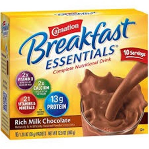 NEW 30 X 36G CARNATION BREAKFAST CHOC MILK