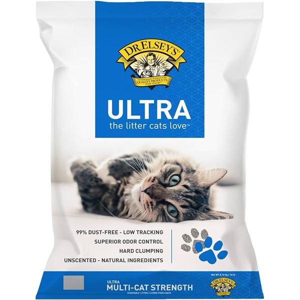 NEW 18LB DR ELSEYS ULTRA THE LITTER CATS LOVE