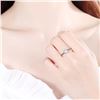 Image 4 : 1 CT GRA CERTIFIED SZ 7 6-CLAWS 925 SILVER