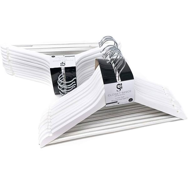 NEW 40 PACK LUXURIOUS HANGER SET WHITE