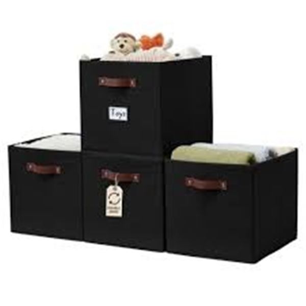 NEW 4 PIECES DECOMOMO CUBE STORAGE BINS 13 X 15"