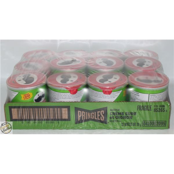 NEW 12 X 39G PRINGLES SOUR CREAM & ONION