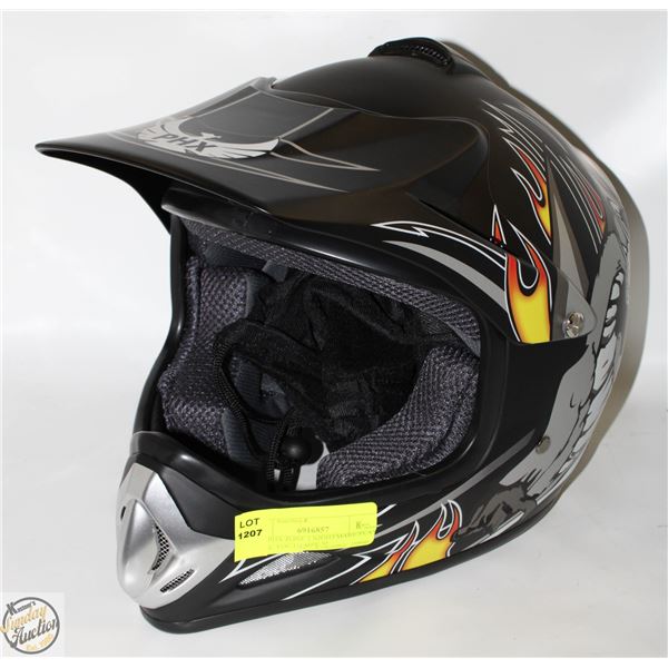 NEW PHX ZONE 3 NIGHTMARE FLAT BLACK YOUTH SIZE M