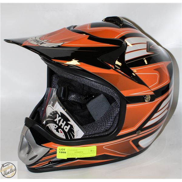 NEW PHX ZONE 3 TEMPEST GLOSS ORANGE YOUTH SIZE L