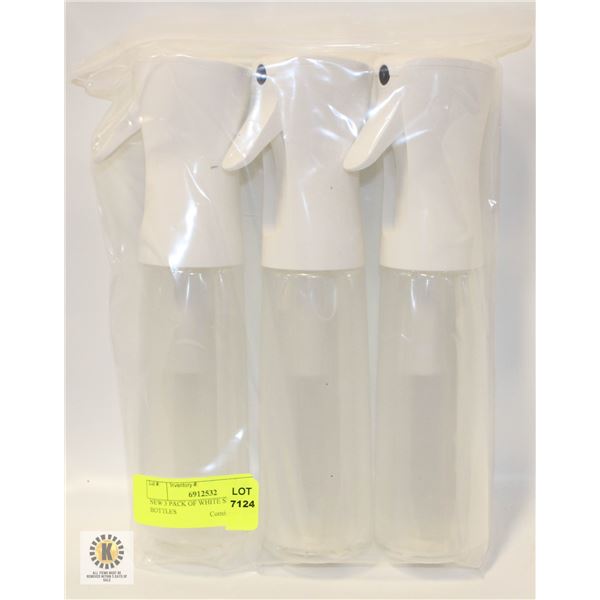 NEW 3 PACK OF WHITE SPRAY BOTTLES