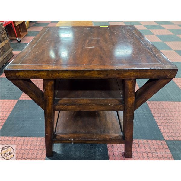 RALPH LAUREN TABLE (STAMPED) 30W X 30D X