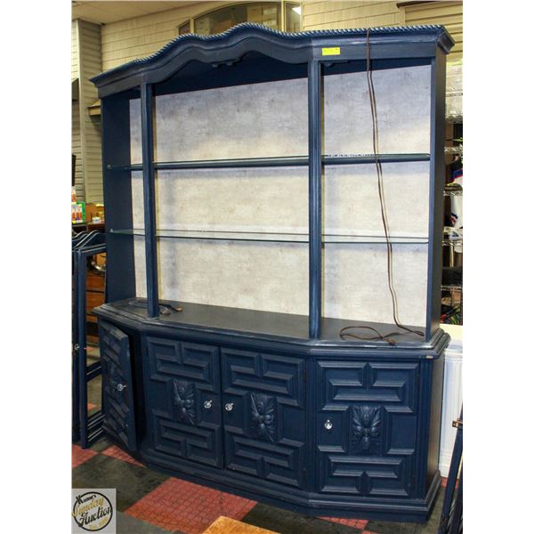 BAILIFF SEIZED: BLUE CHINA CABINET CABINET DOORS
