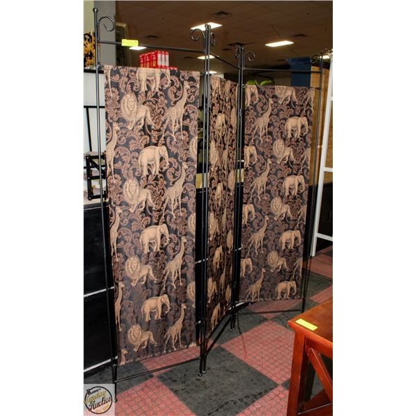 3 PANEL PRIVACY ROOM DIVIDER AFRICAN ANIMAL