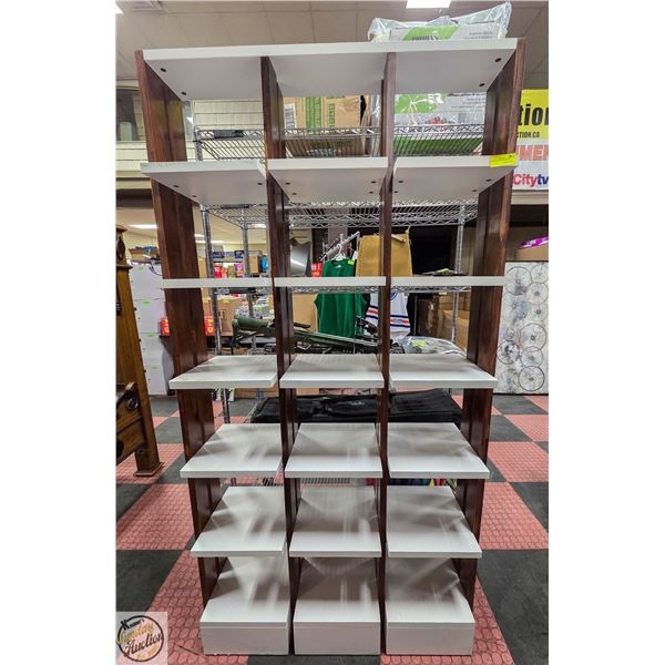 BAILIFF SEIZED: BOOKSHELF WITH 18 SHELVES