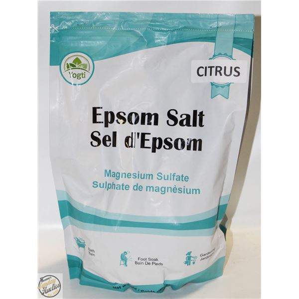 NEW 2 X 2LB YOGTI EPSOM SALT MAGNESIUM CITRUS