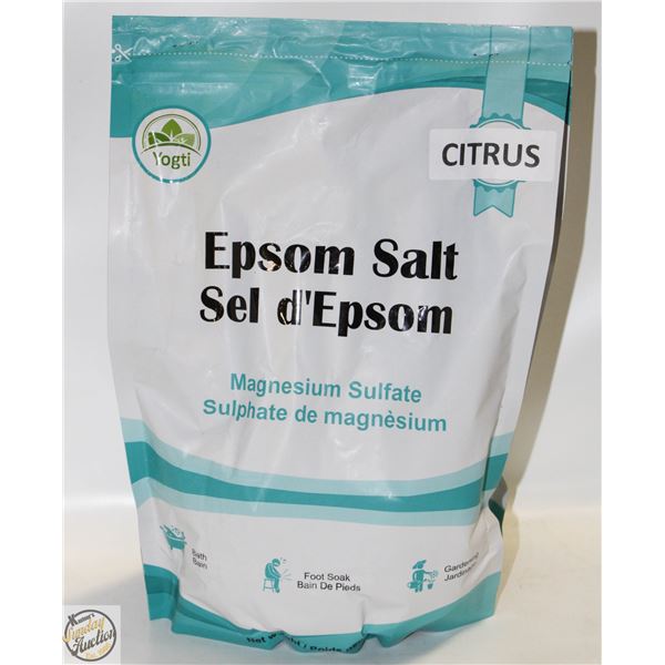 NEW 2 X 2LB YOGTI EPSOM SALT MAGNESIUM CITRUS