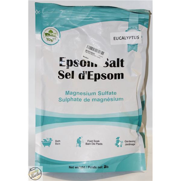 NEW 2 X 2LB YOGTI EPSOM SALT MAGNESIUM EUCALYPTUS