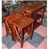 Image 1 : BAR SHELVING UNIT WITH 2 STOOLS -