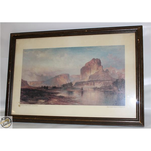 CLIFFS OF GREEN RIVER BY THOMAS MORAN