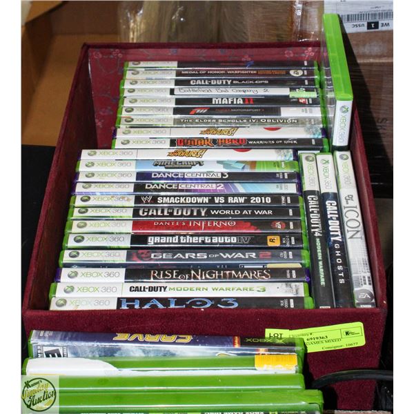26 XBOX 360 GAMES MIXED