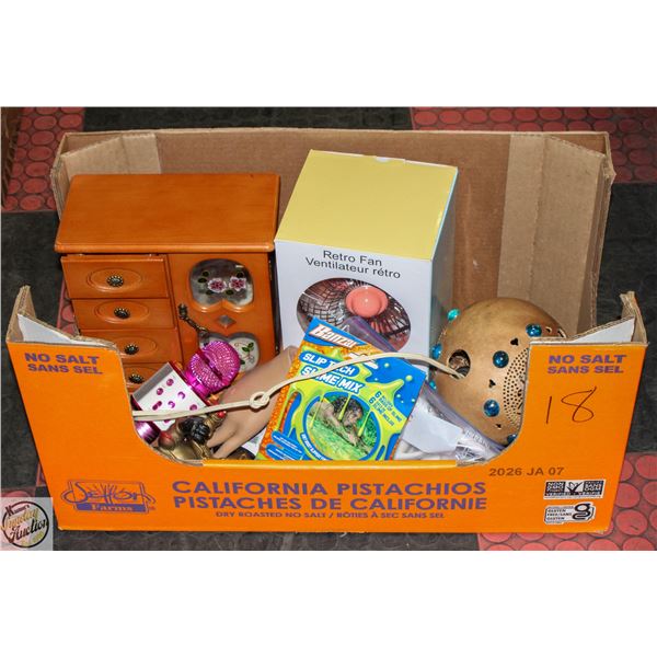 KIDS BOX BUTTERFLY COCONUT LAMP FAN