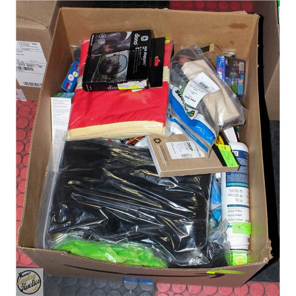 BOX OF ASSORTED NEW UNCLAIMED ITEMS